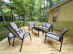 Newly built deck with outdoor furniture